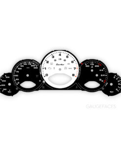 Porsche 911 997 Turbo Instrument Gauge Faces Set - OPTIONS – Black / White
