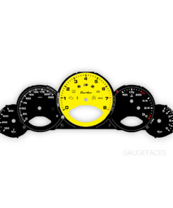 For Porsche 911 997 Turbo: Gauge Faces Set - OPTIONS – Black / Yellow