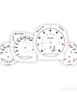 For Porsche 958 Cayenne Turbo: Gauge Faces - White (Turbo Style)
