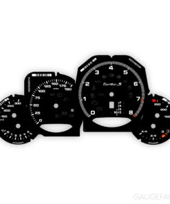 For Porsche 958 Cayenne Turbo S: Gauge Faces - Black (Turbo Style)