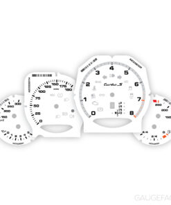 For Porsche 958 Cayenne Turbo S: Gauge Faces - White (Turbo Style)