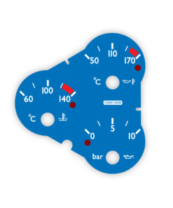 Ferrari F360 F430 (Type F131) Temperature / Pressure Gauge Face - OPTIONS - Challenge Stradale Look - Blue
