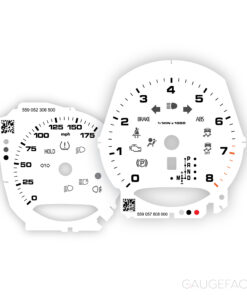 For Porsche Macan 2.0 / S 3.0 (2014-18): Gauge Faces - OPTIONS - White