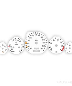 Mercedes W140 / R129 Gauge Faces - 260 km/h - White