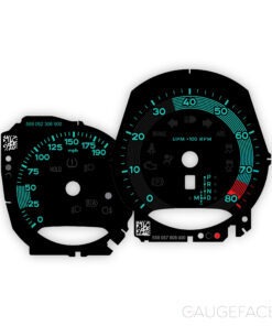 For Porsche 718 Boxster / Cayman S 2.5L: Gauge Faces - OPTIONS - Retro Design Edition