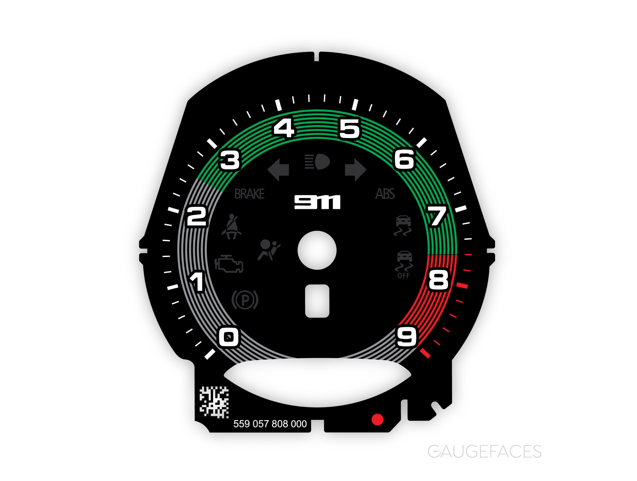 Porsche-911-991-gauge-face-tachometer---manual---US---heritage-design-edition