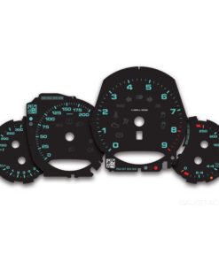 For Porsche 911 991 (Gen 1&2) Carrera / GTS: Gauge Faces - OPTIONS - Black with Green Numbers