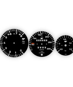 Custom Order: Porsche 930 Turbo Gauge Faces Set - RUF - Black