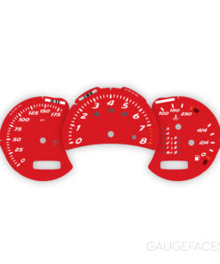 For Porsche Boxster 986: Gauge Faces Set - OPTIONS – Guards Red (OEM Font)