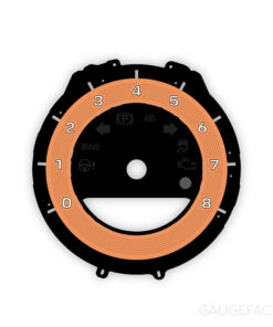 For Porsche 911 (992): Gauge Face Tachometer – Peach