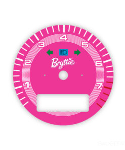 For Porsche 993 / 964 / 965 Gauge Face OBC Tachometer - Custom Design - Bryttie Logo - Pink