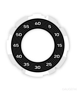For Porsche 992: Sport Chrono Clock Gauge Face – Black / Gray Fine Line Accent Track