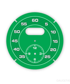For Porsche Sport Chrono: Clock Dial Gauge Face - Green Solid Accent Track