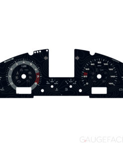 Custom Order: For Porsche Cayenne 957 Instrument Gauge Face – Topographical Map – Dark Gray – Classic Retro Rings