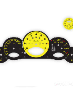 Custom Order: For Porsche 911 997 Turbo: Gauge Faces Set – US – AT – Black / Yellow