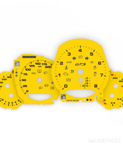 For Porsche 911 Carrera GTS 991.2: Gauge Faces – US – PDK – Racing Yellow