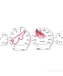 Custom Order: For Nissan R34 GTR Instrument Gauge Faces – US-Spec – White / Nürburgring Edition – Deep Customisation