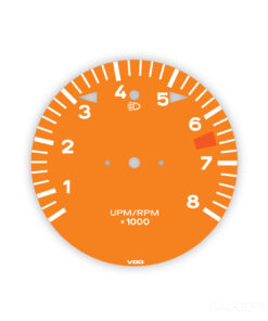 For Porsche 911 / 911S / Carrera 2.7 (1974-1977): Gauge Face Tachometer - 8000 RPM - Orange