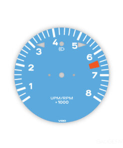 For Porsche 911 / 911S / Carrera 2.7 (1974-1977): Gauge Face Tachometer - 8000 RPM - Sky Blue