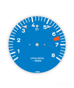 For Porsche 911 / 911S / Carrera 2.7 (1974-1977): Gauge Face Tachometer - 8000 RPM - Blue