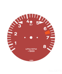 For Porsche 911 / 911S / Carrera 2.7 (1974-1977): Gauge Face Tachometer - 8000 RPM - Metallic Red