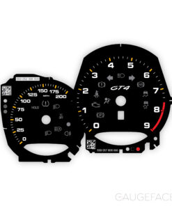 For Porsche 718 / 981 Cayman GT4: Gauge Faces – OPTIONS - Black