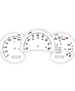 For Porsche Boxster 986: Gauge Faces Set - OPTIONS – White (OEM Font)