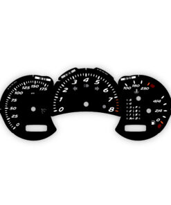For Porsche Boxster 986: Gauge Faces Set - OPTIONS – Black (OEM Font)