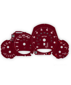 For Porsche 911 Carrera GTS (991.1 / 991.2): Gauge Faces - OPTIONS - Bordeaux Red
