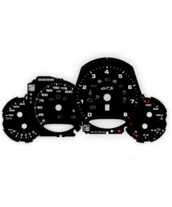 For Porsche 911 Carrera GTS (991.1 / 991.2): Gauge Faces - OPTIONS - Black