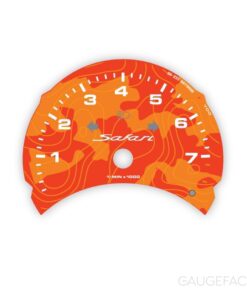 Custom Order: Porsche 911 996.1 Gauge Face Tachometer - Safari - Topographic Orange