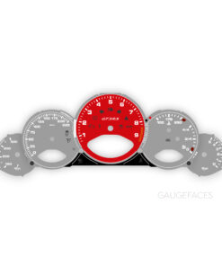 For Porsche 911 997 GT3 / GT3RS: Gauge Faces - OPTIONS - Silver with Red Tachometer