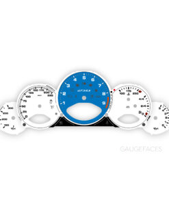 For Porsche 911 997 GT3 / GT3RS: Gauge Faces - OPTIONS - White with Blue Tachometer