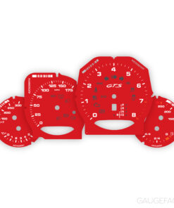 Porsche 958 Cayenne GTS Gauge Faces Set – 8000 RPM – PDK – Guards Red