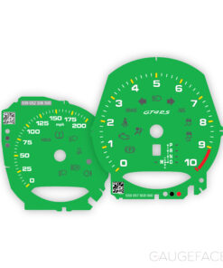 For Porsche 718 Cayman GT4RS: Gauge Faces - OPTIONS - Green