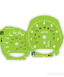 For Porsche Macan GTS (2021-): Gauge Faces - OPTIONS - Acid Green