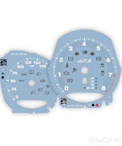 For Porsche Macan GTS (2021-): Gauge Faces - OPTIONS - Frozen Blue