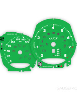 For Porsche Macan GTS (2021-): Gauge Faces - OPTIONS - Green