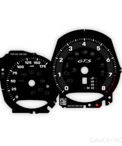 For Porsche Macan GTS (2021-): Gauge Faces - OPTIONS - Black