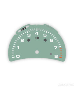 For Porsche 911 996.2 / 986.2: Gauge Face Tachometer - Ice Green
