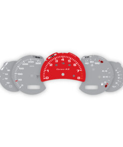 Custom Order: Porsche 911 996.2 Carrera 4S Gauge Faces - Manual - Gray / Red