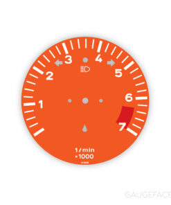 For Porsche 911G Carrera 3.2 (1984-1989): Gauge Face Tachometer - 7000 RPM - Orange