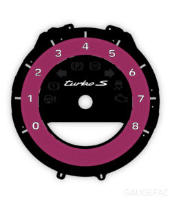 For Porsche 911 992 Turbo S: Gauge Face Tachometer - Ruby Star