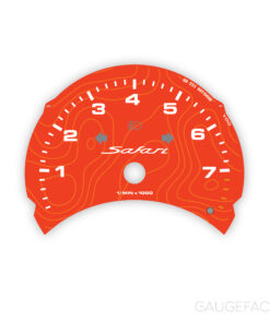 Porsche 911 996.1 / Boxster 986.1: Gauge Face Tachometer – Safari Logo - Orange