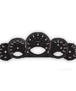 For Porsche 911 997.1: Gauge Faces Set – EU – Manual – OEM Style – Black