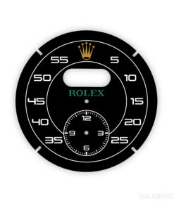 For Porsche Sport Chrono: Stopwatch Gauge Face – Rolex Style - Black