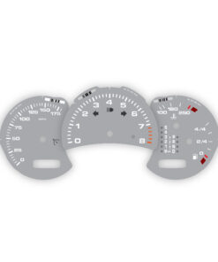 For Porsche Boxster 986: Gauge Faces Set - OPTIONS – Light Gray (Blockstyle Font)