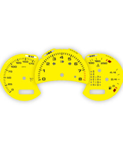 For Porsche Boxster 986: Gauge Faces Set - OPTIONS – Racing Yellow (Blockstyle Font)