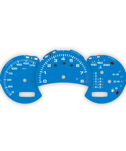 For Porsche Boxster 986: Gauge Faces Set - OPTIONS – Shark Blue (Blockstyle Font)