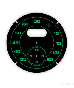 For Porsche Sport Chrono: Clock Dial Gauge Face - Black with Green Numbers